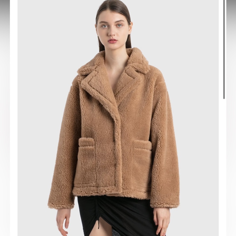 Stand Studio Women's Marina Tan Teddy jacket